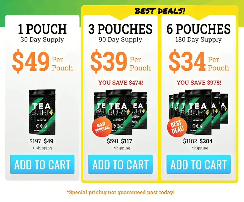 tea burn pricing